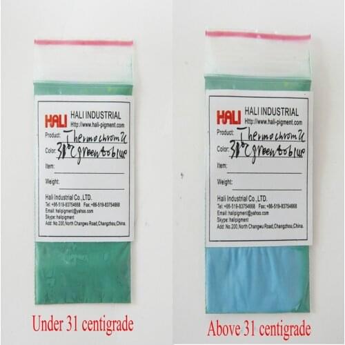 Sell microencapsulated pigment,temperature activate pigment,hot sensitive pigment,1lot=100gram 31C green to blue,free shipping