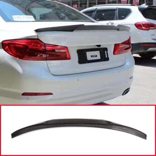 Real Carbon Fiber Car Rear Spoiler Wing Trim For BMW New 5 Series G30 G38 2017 2018 2019 M4 Accessories