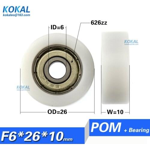 [F0626-10]1PCS low noise 626zz ball bearing POM bearing roller for electric tool non standard Plastic Bearing Roller 0626K