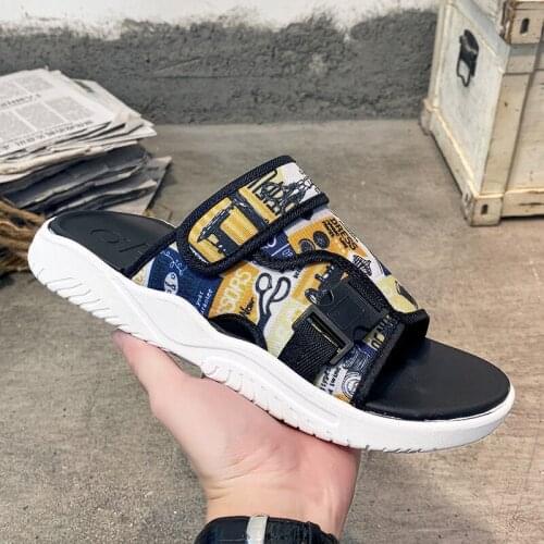 Summer Slippers Men Home Indoor Slides Women Shoes Comfort Flat Sole Non-slip Flip-flops Trend Beach Shoes Sport Slippers 35-46