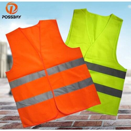 POSSBAY Reflective Vest Motorcycle Safety Vests Jacket High Visibility Vest Reflect Light Working Cloths Moto Safety Vest