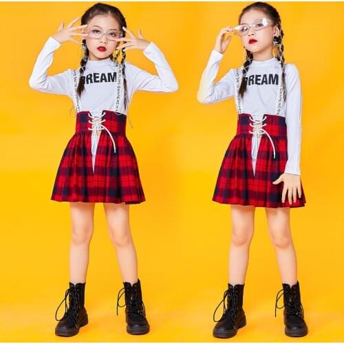 Fashion Ballroom Hip Hop Clothing For Girls Jazz Performance Costumes Kids Dancers Outfits Practice Street Dance Wear DN9454