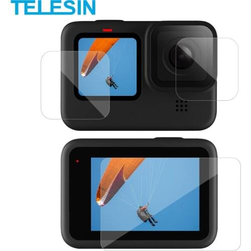 Telesin Tempered Glass Screen Lens Protector Go Pro Hero9 2.5D Ultrathin Full Film For Gopro Hero 9 Black Camera Accessories