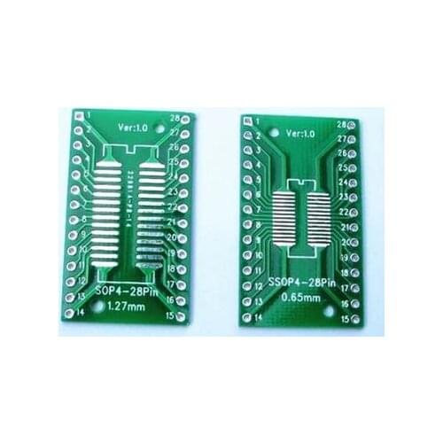 YYT 10PCS SOP28 SSOP28 TSSOP28 SMD turn DIP DIP 0.65/1.27mm adapter plate