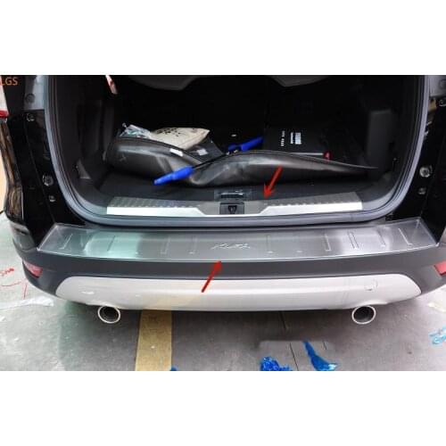 Stainless steel board trunk threshold guard anti-scratch protection car accessories For Ford Kuga 2017 2018 2019