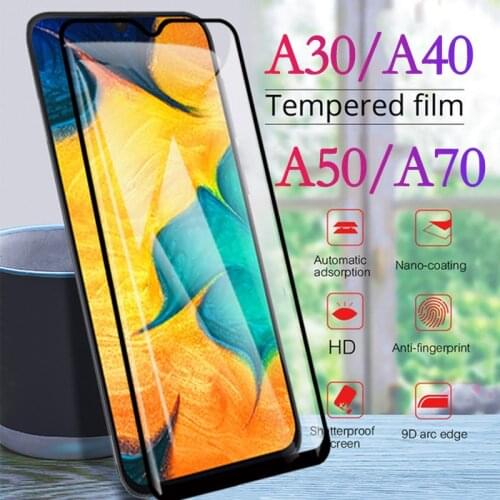 Safety Glass for Samsung A30 A40 A50 Original Verre Tremp Protective on Galaxy A70 A20 M30 Tempered Screenprotect A 30 40 70 50