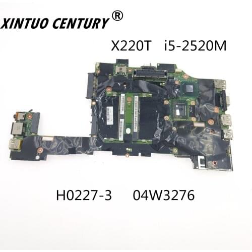 04W3276 X220T Laptop motherboard Para LENOVO Thinkpad Tablet SR04A I5-2520M H0227-3 Mainboard 100% tested
