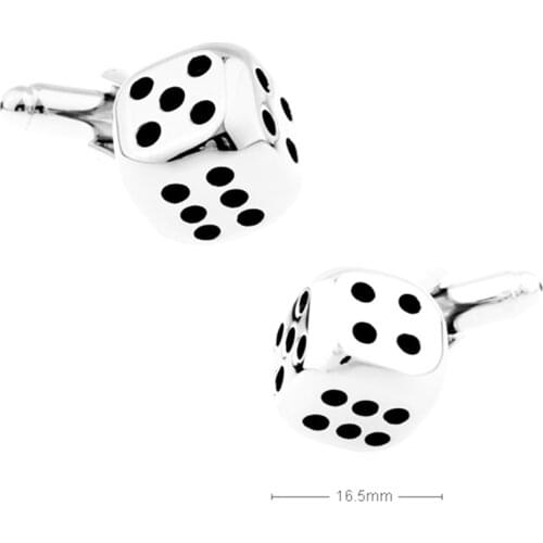 1 Pairs Dice Sleeve Nails Mens Shirt Cufflinks Silver Cuff Links Buttons Jewelry Clothing Accessories