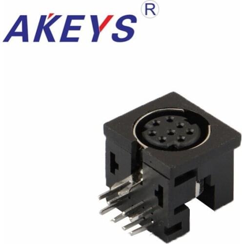 10PCS MDC-8-01 PCB Mount DIN 8 Terminals Female S-video Socket Connector Adapter