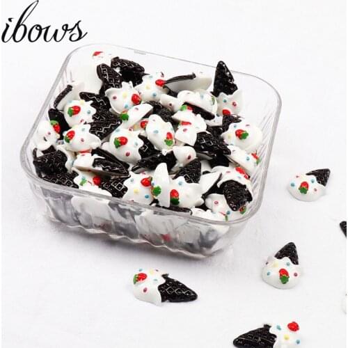 10pcs Miniature Kawaii Hot Selling Ice Cream, Resin Flat back Cabochons for Phone Decoration, Scrapbooking, DIY Hairbow Material