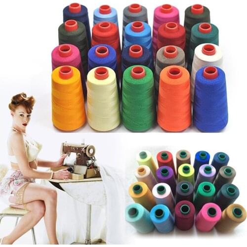 17 Colors 3000 Yards Overlocking Sewing Machine Industrial Polyester Thread Metre Cones