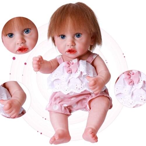 30 CM Adorable Reborn Baby Doll Girl 12 Inch Full Vinyl Newborn Baby Dolls Lifelike Handmade Bonecas Toy With Blues Eyes Xmas