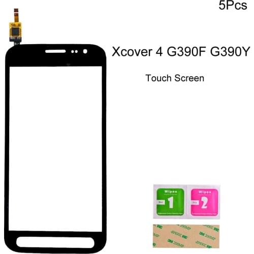 5Pcs Front Glass Panel Screen Sensor For Samsung Galaxy Xcover 4 G390F G390Y Touch Screen Digitizer Assembly Parts