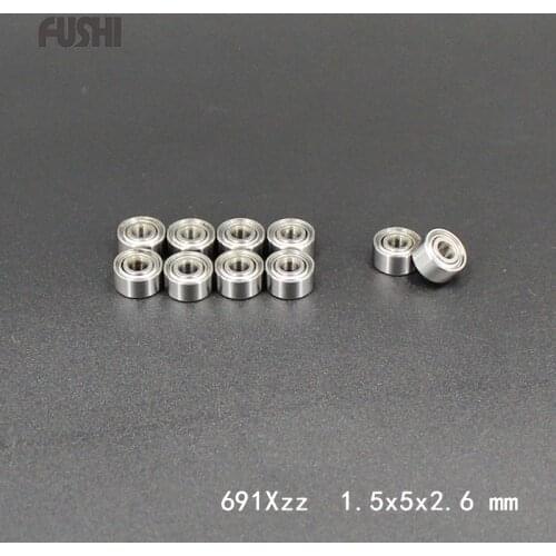 691XZZ Bearing ABEC-5 10PCS 1.5x5x2.6 mm Miniature 691 X ZZ Ball Bearings 619/1XZZ