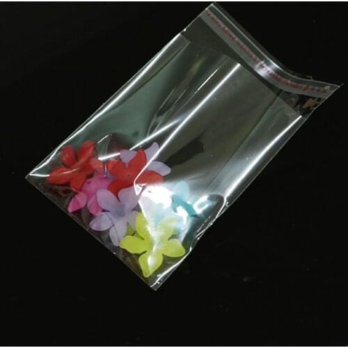 6x6cm +2cm 200pcs Clear OPP Plastic Self Adhesive Jewelry Cards Packing Bags