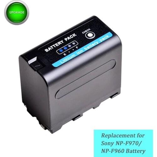 NP-F970 NP-F960 Camera Battery 7800mAh 7.2V with LED Power Indicator for Sony DCR-VX2100E PD190P MVC-CD1000 HVR-HD1000U Camera