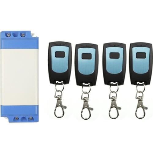 AC 85V 110V 220V 240V 1CH RF Wireless Switch Relay Receiver Remote Controllers & Light switch With 4*Waterproof Transmitter