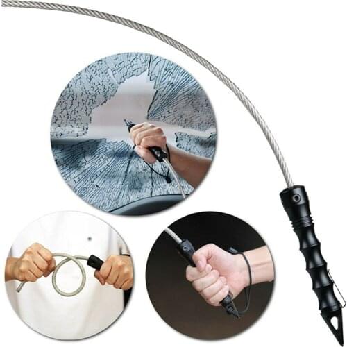 Car Window Breaker 2 in 1 Hardened Steel Auto Car Truck Crash Emergency Escape Tool Foldable Whip Safety Hammer