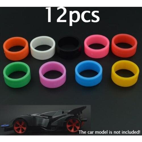 Free Shipping 12PCS Rubber Tire Skin Middle Diameter Tire Wheel Skin For Tamiya Mini 4WD Car Model
