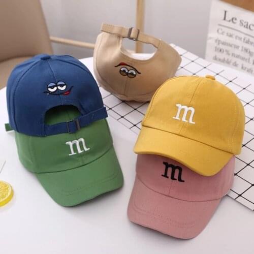 Childrens Summer Baseball Cap for kids Hats Sunscreen Baby Hat Hip Hop Letter Embroidered Cute Kids Fashion Caps 1-6Y