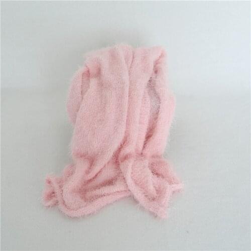 Fuzzy Stretch Knit Wrap Baby Pink Jersey wrap Newborn photography props Baby swaddle sack photo props Fabric Layer