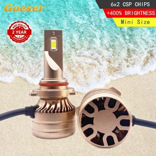 Goeser Car Headlight LED H7 Bulb CSP H4 H11 Canbus 9005 9006 H1 Headlamp 9012 6000K 12V High Beam HB3 HB4 12000LM Fog light