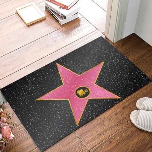 Hollywood Walk Of Fame Doormats For Entrance Way Dirt Debris Mud Trapper Boot Shoes Scraper Water Absorbent Accessory Sets Floor