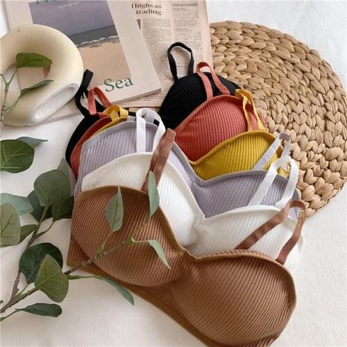 Cotton Bandeau Bra Womens Tube Top Female Crop Top Women Underwear Sexy Lingerie No Rims Bra Student Wrapped Chest Bralette