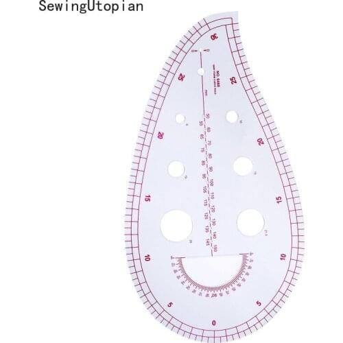 Sleeve Curve Ruler Measure Plastic Sewing Dressmaking Tailor Drawing Tool Button Positioning Pocket Collar Tracing Rulers