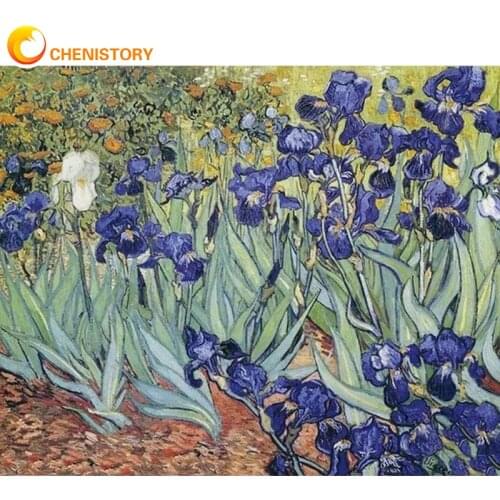 CHENISTORY 5D Diamond Painting Full Square Flower Diy Mosaic Cross Stitch Diamond Embroidery Van Gogh Painting Home Decor Art