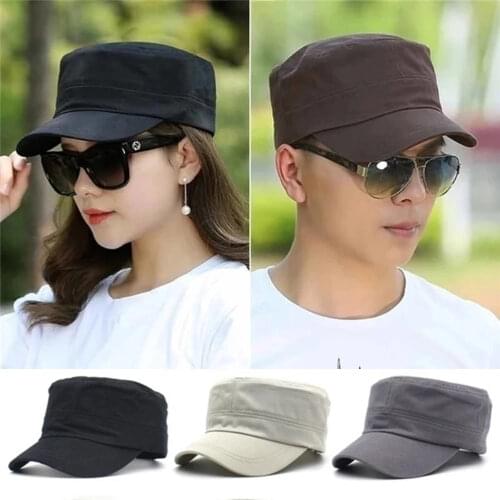 Mens Flat Top Solid Army Baseball Caps For Women Boy Hunting Military Tactical Snapback Cap Summer Male Black Solider Dad Hats