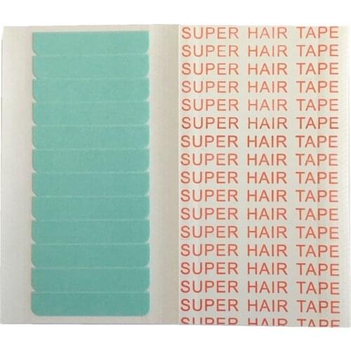 60 pcs/Lot 5 sheets 0.8cm*4cm Blue Super thin hair tape for double side tape hair extension 2 months lasting hair extension tape