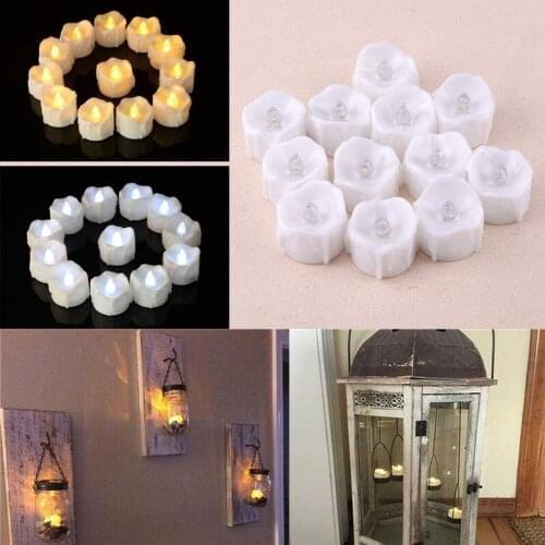 LETAOSK 12 Pcs Led Unscented Flickering Flameless Tea Light Candles For Wedding Part Festival Home
