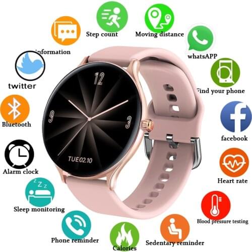 LIGE 2020 Full Touch Women smart watch Band for IOS Android Waterproof Bracelet Heart Rate Monitor Sleep Monitor Smartwatch Men
