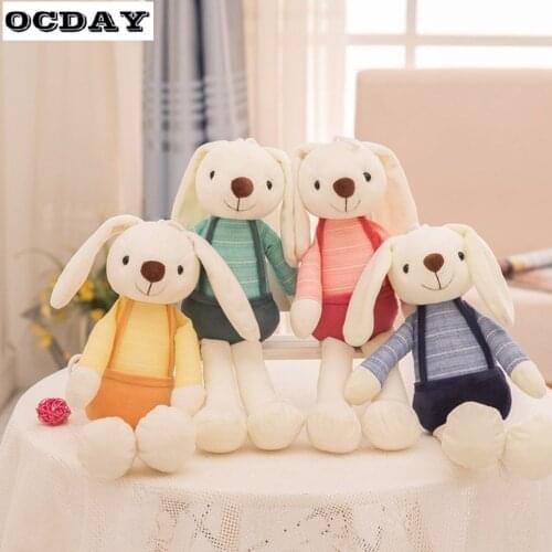 OCDAY Cute Rabbit Doll Plush Animals Stuffed Toys Pets Soft Kids Baby Rabbit Toys for Girls Children Birthday Gift Sleeping Doll