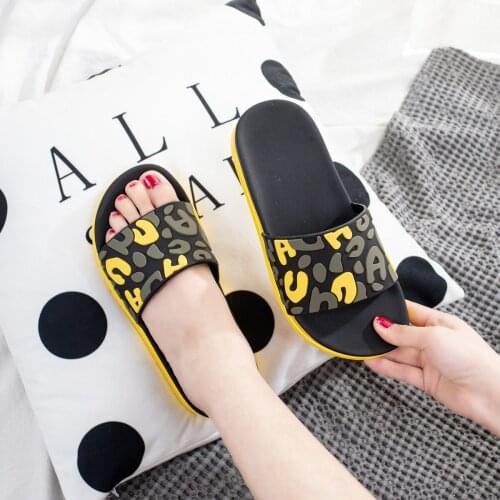Novelty Pattern Couple Home Slippers Women Summer Indoor Trend Thick-soled Bathroom Sandals Men 2021 New Trend Shoes