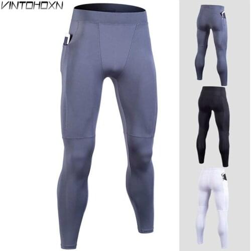 Men Sporting Gymming Quick Dry Workout Compress Legging Bodybuilding Runs Slim Fitness Skinny Clothing Pencil Pants 906