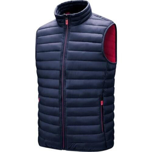 2021Autumn and Winter New Mens Vest Jacket Stand Collar Waistcoat Casual Sports Fashion Jacket Mens Clothing Streetwear