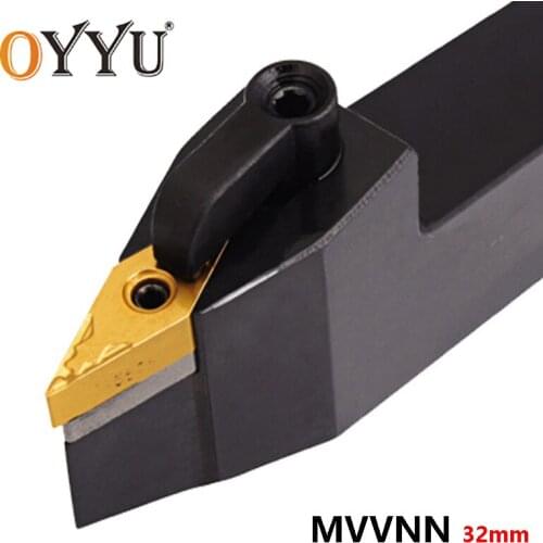 OYYU 32mm MVVNN 3232 MVVNN3232P16 External Turning Tool Holder use Carbide Inserts VNMG16 Lathe Cutter Shank CNC Cutter Arbor