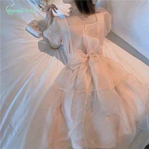 Cute Maxi Dresses For Women Summer PROM Dress Kawaii Dress 2021 Harajuku Dresses For Women Vintage High WaistSkirt Aesthetic