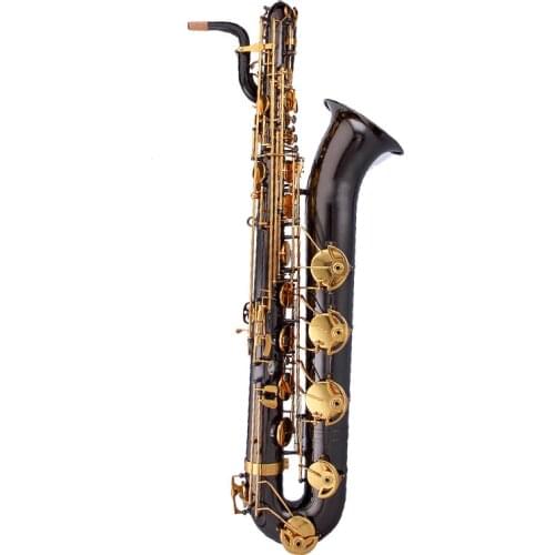 JM High Quality Baritone E Flat Saxophone New Arrival Brass Black Nickel Plated Sax Musical Instruments with Mouthpiece Case