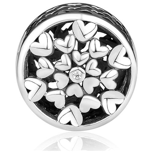 Fits Pandora Charms Bracelets family Silhouette Beads with Clear CZ 100% 925 Sterling-Silver-Jewelry Free Shipping