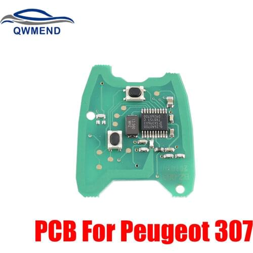 BHKEY 2Buttons Remote Car key PCB For Peugeot 307 For Citroen C1 C3 433Mhz Car Key Electronic Board