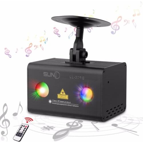SUNY Remote 20 Patterns RG Laser Lighting Galaxy RGB LED Stage Professional Party DJ Disco Stage Home Party Light Xmas Holiday