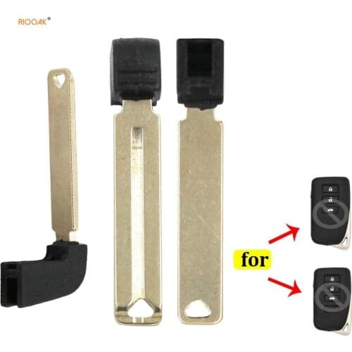 RIOOAK 10pcs/lot insert emergency key blade for Lexus GS350 GS450h IS250 IS350 RC350 ES300h ES350 SMART REMOTE KEY uncut TOY48