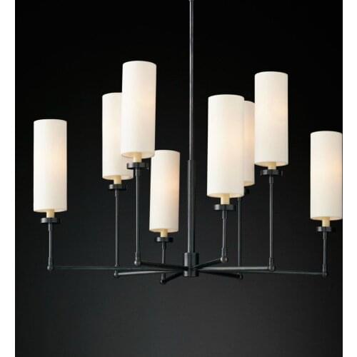 Postmodern American style living room bedroom chandelier creative minimalist fashion wrought iron complex building lamps