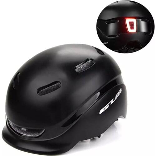 GUB CITY PLUS Titanium Riding Helmet with Back Smart Led Warning Light Safely for Scooter/ Charging Rainproof LED Cycling Helmet