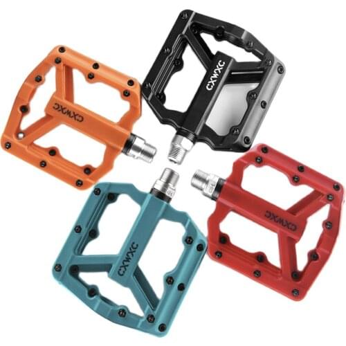 Bicycle Pedal Antislip Nylon Steel 3 Bearing MTB Road Bike BMX Aluminum Alloy Flat Widen Waterproof Pedal Bike Parts