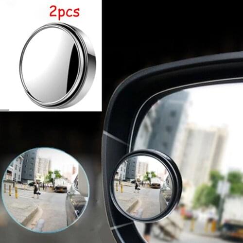 2PCS 360 Degree Blind Spot Mirror Car Rearview Mirror Small Round Mirror Reversing Magic Blind Area Interior Mirrors Accessorie
