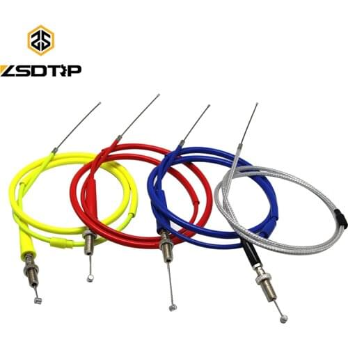 ZSDTRP 110/126cm Universal Motorcycle Carburetor Throttle Grip Cable Line Dual Throttle Cable fit on Racing Motocross